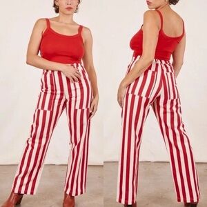 Big Bud Press Striped Red and Cream Pants
